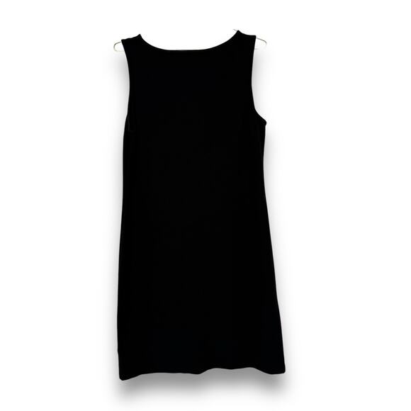 Talbots Basic Black Sleeveless Stretch Jersey A Line Casual Dress, Size 12 P - Picture 3 of 4